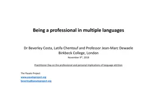 Being a professional in multiple languages