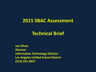 2015 SBAC Assessment Technical Brief
