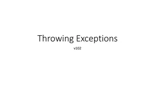 Throwing Exceptions