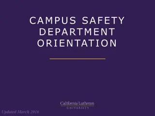 Campus Safety Department Orientation