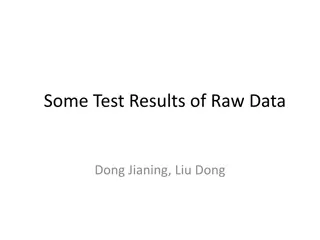 Test Results of Raw Data Analysis