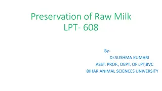 Methods of Milk Preservation and Drying Techniques