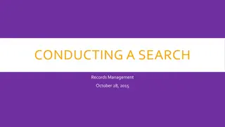 CONDUCTING A SEARCH
