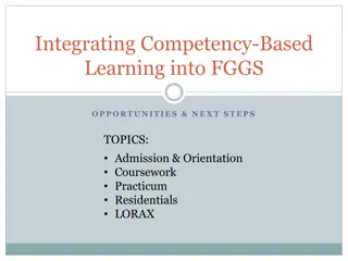Integrating Competency-Based Learning into FGGS Opportunities: Next Steps