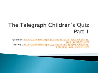 Children's Quiz Questions and Answers - Test Your Knowledge