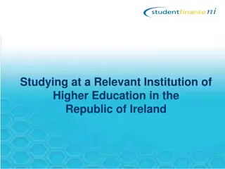 Study and Financial Support Details for Students in the Republic of Ireland