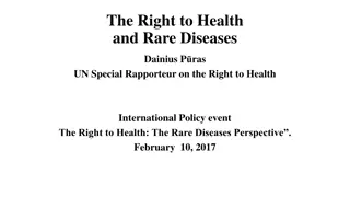Addressing Rare Diseases: The Right to Health Perspective