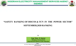 NEMSA Safety Ranking of DISCOs & TCN in the Power Sector September, 2020