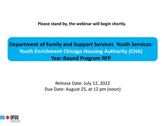 Youth Enrichment Program RFP for Chicago Housing Authority - DFSS Year-Round Initiative