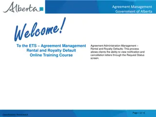 Alberta ETS Agreement Management Training Course