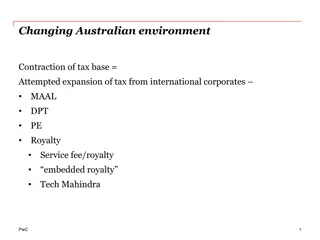 Changing Australian Environment and Tax Implications