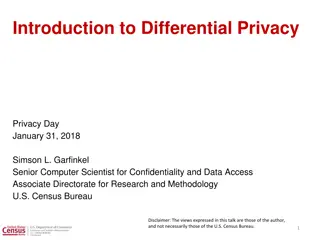 Introduction to Differential Privacy