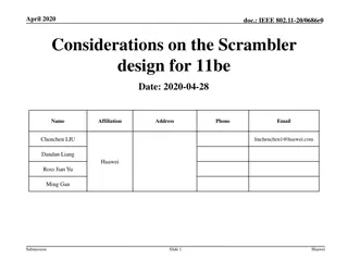 Consideration on the scrambler design for 11be