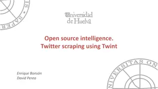 Open source intelligence. Twitter scraping using Twint