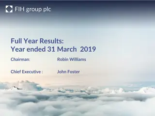 Financial Results Summary for Year Ended 31 March 2019