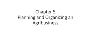Planning and Organizing an Agribusiness