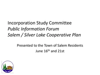 Public Information Forum on Salem Silver Lake Cooperative Plan