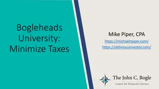 Bogleheads University: Minimize Taxes