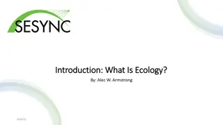 Ecology: Concepts and Scope