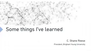 Some things I’ve learned