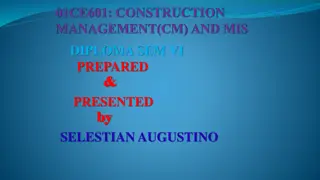 Construction Sector Overview & Project Management