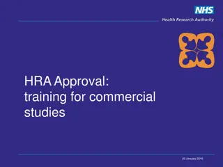HRA Approval for Commercial Studies Training
