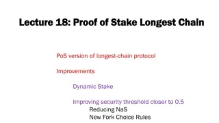 Lecture 18: Proof of Stake Longest Chain Lecture 18: Proof of Stake Longest Chain