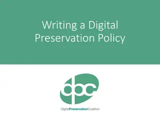 Writing a Digital Preservation Policy