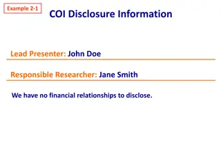 COI Disclosure Information
