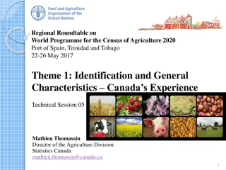 Theme 1: Identification and General Characteristics -Canada's Experience