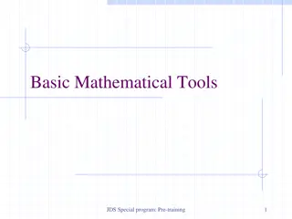 Basic Mathematical Tools