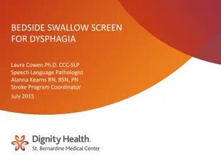 BEDSIDE SWALLOW SCREEN  FOR DYSPHAGIA