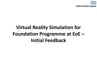 Virtual Reality Simulation for Foundation Programme Initial Feedback
