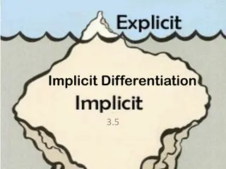 Implicit Differentiation in Functions