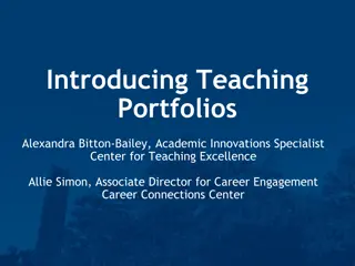 Introducing Teaching Portfolios - Purpose, Best Practices, and Importance