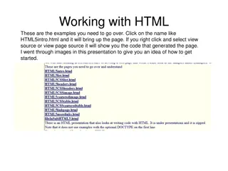 Working with HTML: Examples and Basics Guide