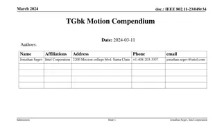 TGbk Motion Compendium