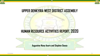 Human Resource Activities Report at Upper Denkyira West District Assembly