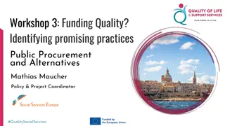 Funding Quality: Promising Practices in Public Procurement