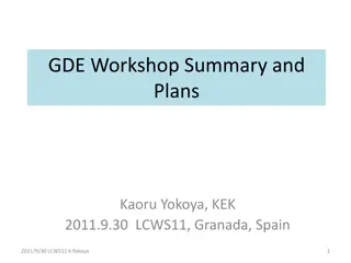 GDE Workshop Summary and Plans at LCWS11: Review, Develop, Discuss