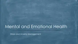 Mental and Emotional Health