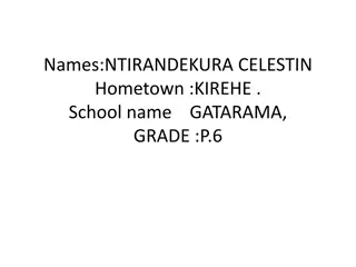 NTIRANDEKURA.CELESTIN - Hometown: KIREHE, School: GATARAMA