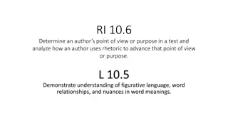 Analyzing Author's Rhetoric in Figurative Language