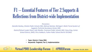 Essential Features of Tier 2 Supports & Reflections from District-wide Implementation
