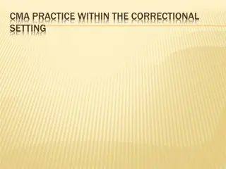 CMA Practice within Correctional Setting Guidelines