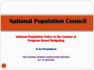 National Population Policy in the Context of Program Based Budgeting