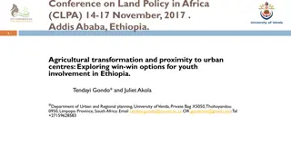 Agricultural Transformation and Proximity to Urban Centres: Win-Win Options for Youth in Ethiopia