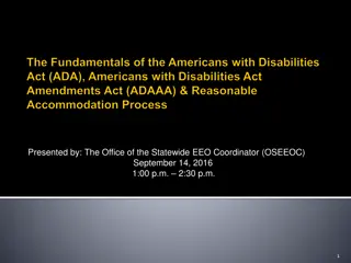 The Americans with Disabilities Act: ADA Overview