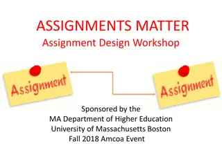 ASSIGNMENTS MATTER
