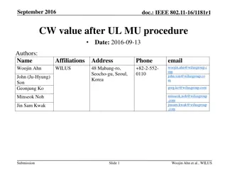 CW value after UL MU procedure